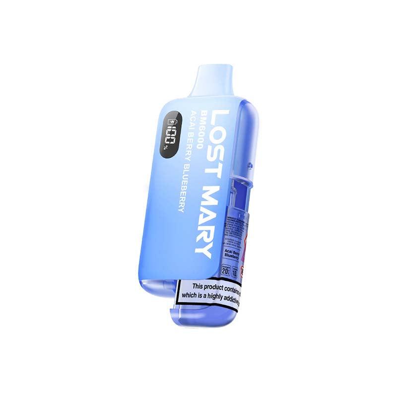 Lost Mary BM6000 Legal Big Puff Device - Acai Berry Blueberry 20mg Legal Big Puff Device Lost Mary