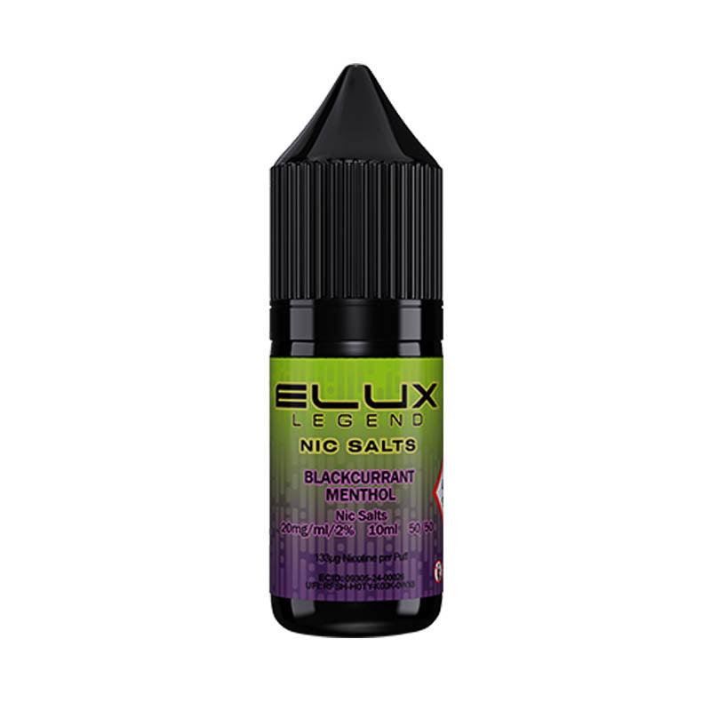 Elux Legend Nic Salt 10mg - Blackcurrant Menthol 10mg 10ml Nic Salt Elux