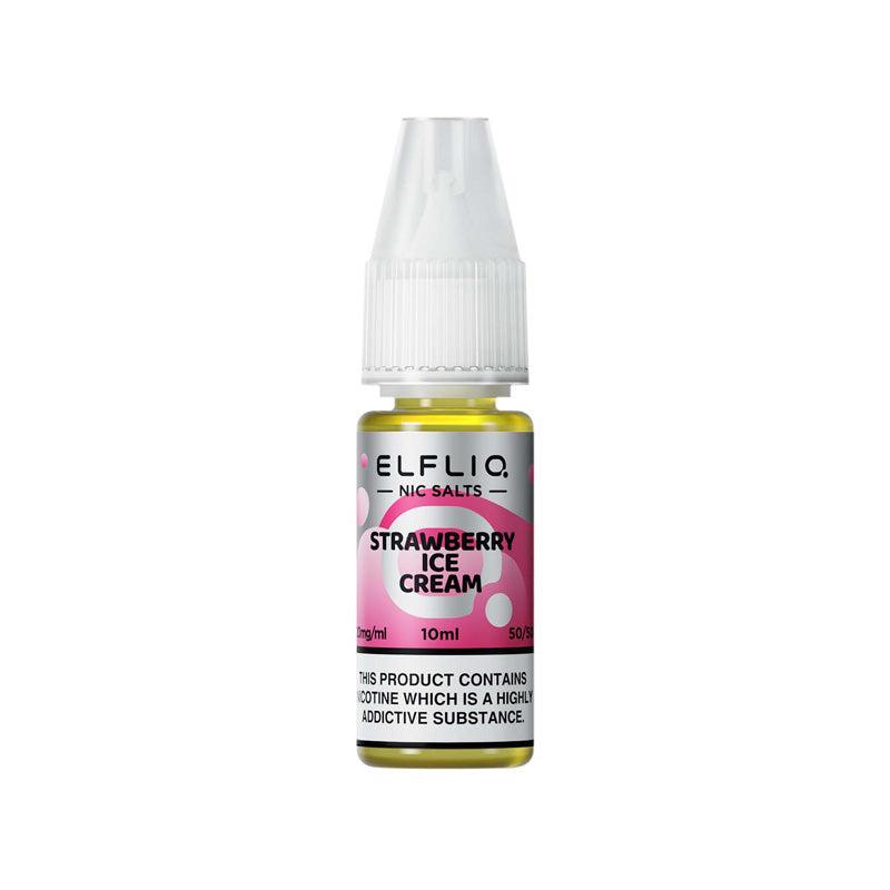 Elfliq 20mg Nic Salts - Strawberry Snoow (Strawberry Ice Cream) 20mg 10ml Nic Salt Elf Bar