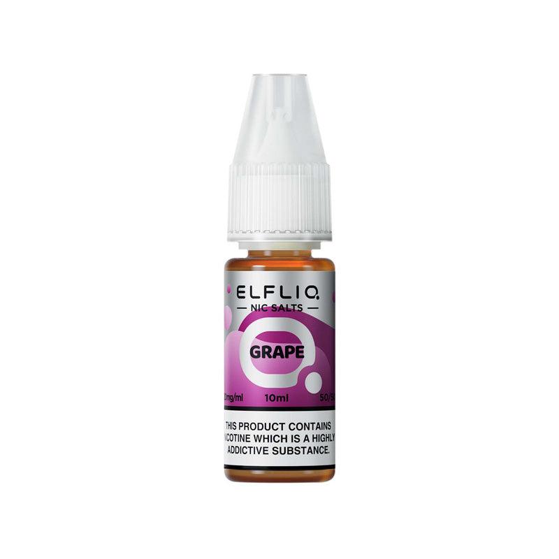 Elfliq 10mg Nic Salts - Grape 10mg 10ml Nic Salt Elf Bar