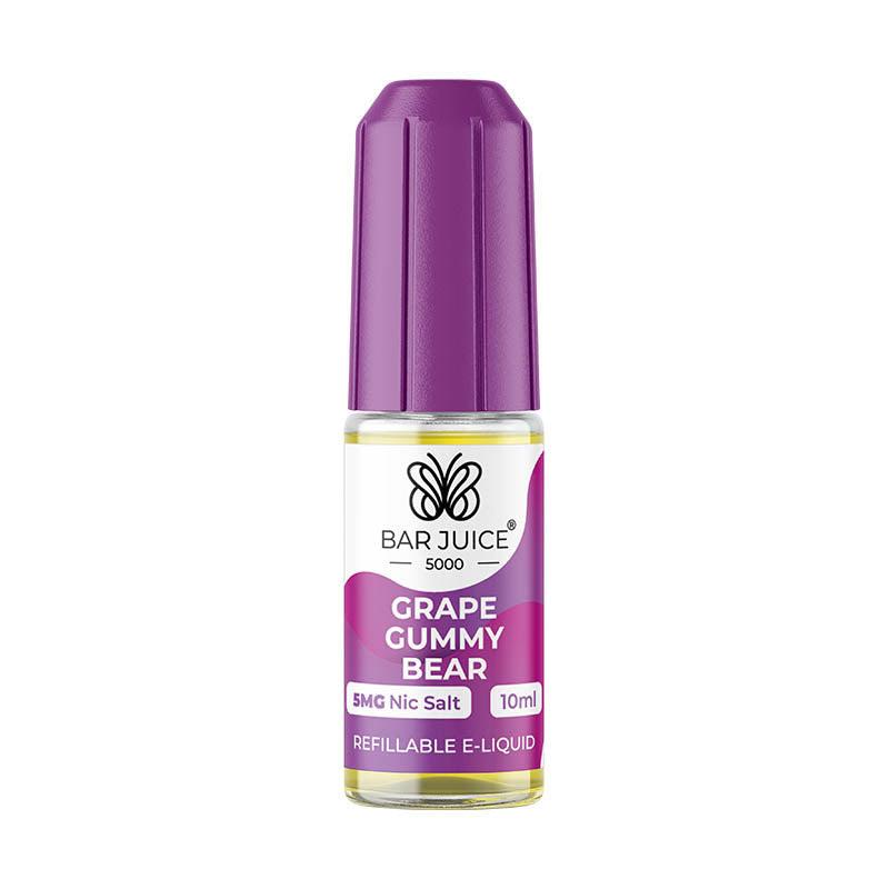Bar Juice 5000 Nic Salt 5mg - Grape Gummy Bear 5mg 10ml Nic Salt Bar Juice 5000