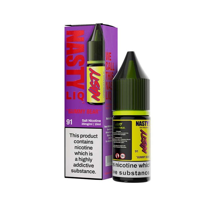 Nasty Liq 20mg Nic Salt - Gummy Bear/Fruit Rush 20mg 10ml Nic Salt Nasty