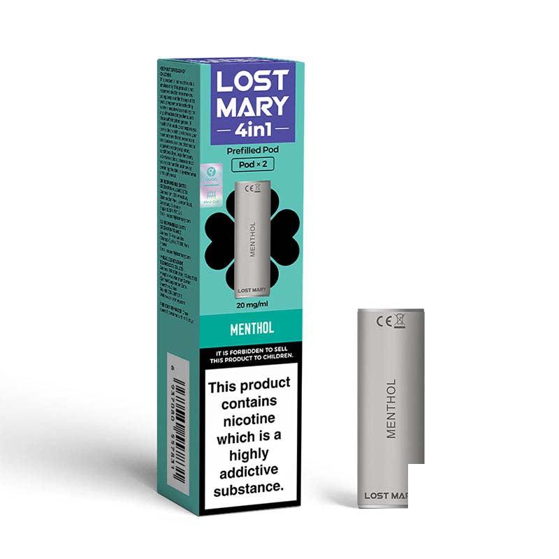 Lost Mary 4 in 1 Prefilled Pods - Menthol 20mg Vape Pods Lost Mary