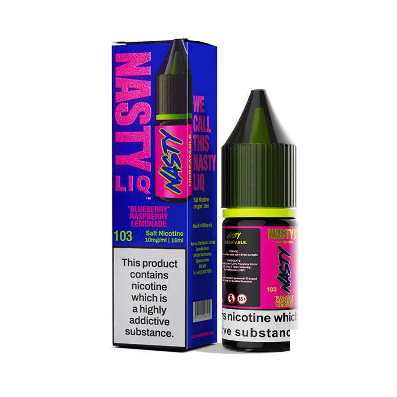 Nasty Liq 10mg Nic Salt - Blueberry Raspberry Lemonade 10mg 10ml Nic Salt Nasty