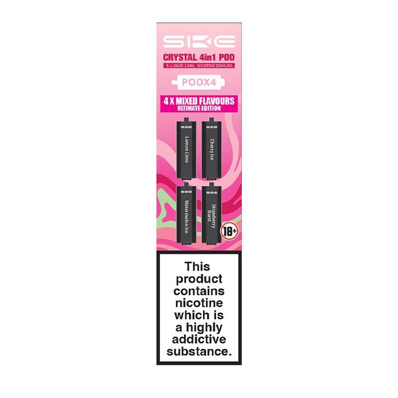 SKE Crystal 4-in-1 2400 Mixed Flavour Prefilled Pods - Ultimate Edition 20mg Vape Pods SKE Crystal
