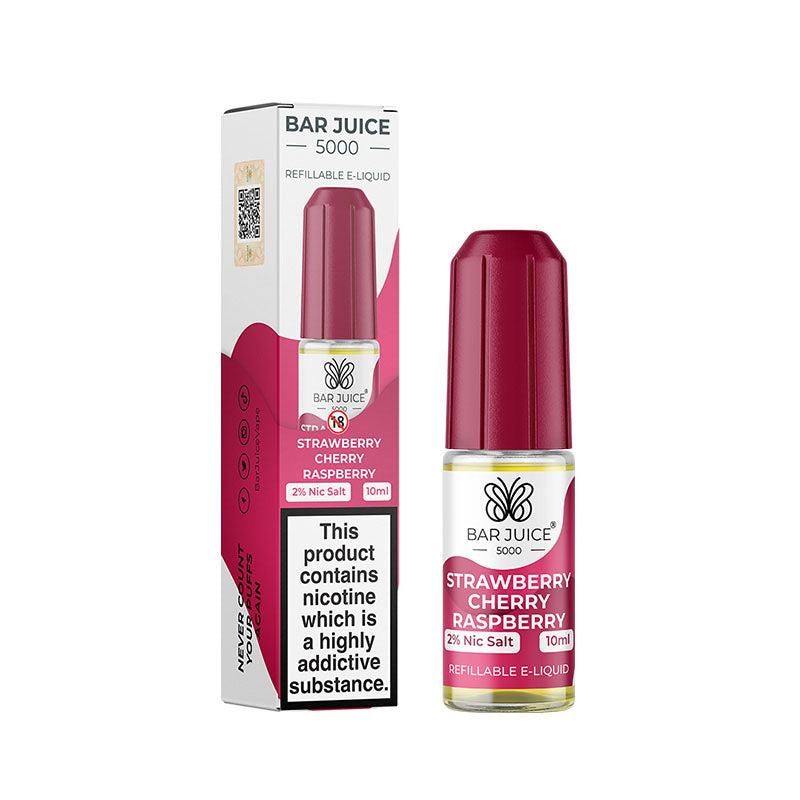 Bar Juice 5000 Strawberry Cherry Raspberry Nic Salt - 20mg 10ml Nic Salt Bar Juice 5000