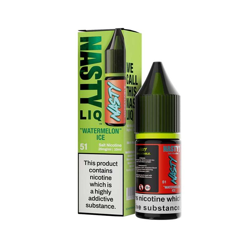 Nasty Liq 10mg Nic Salt - Watermelon Ice 10mg 10ml Nic Salt Nasty