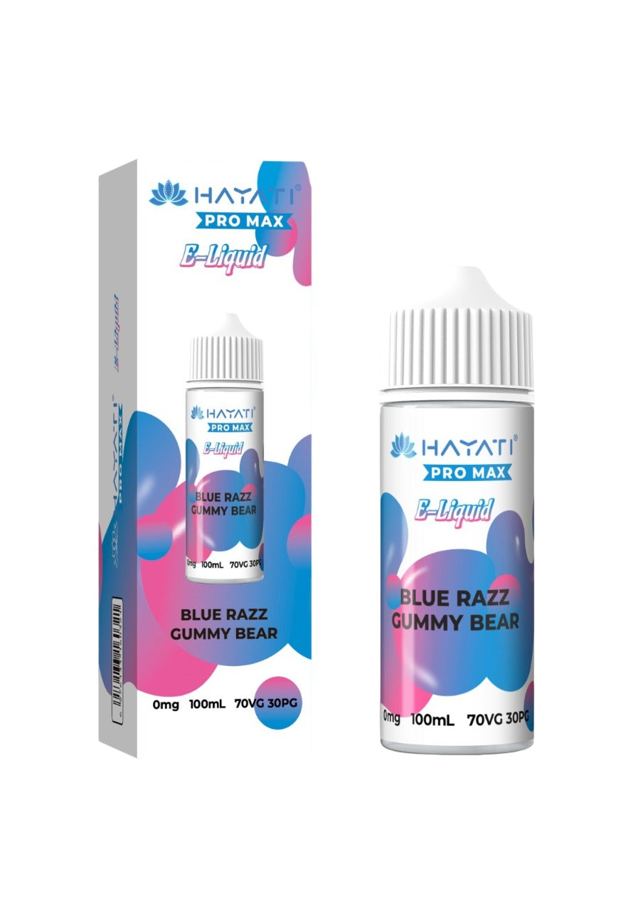 Hayati Pro Max E-Liquid 100ml 70/30 - Blue Razz Gummy Bear E-Liquid Hayati