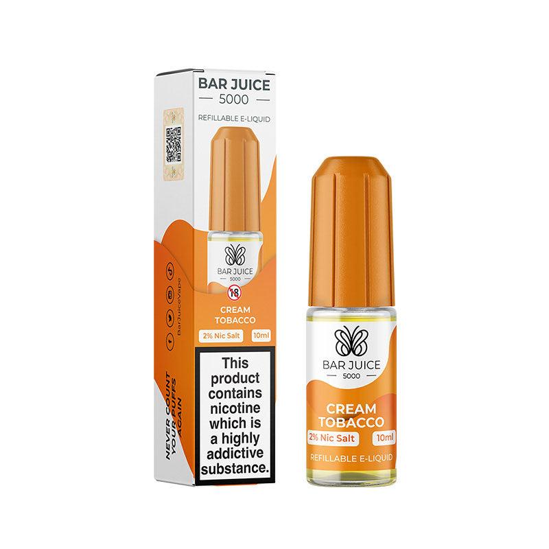 Bar Juice 5000 Cream Tobacco Nic Salt - 20mg 10ml Nic Salt Bar Juice 5000