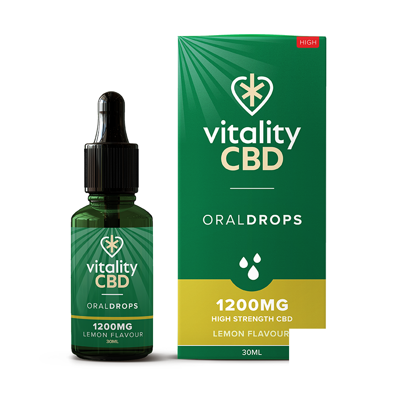 Vitality CBD Lemon Oral Drops 30ml - Lemon 1200mg CBD Vitality CBD