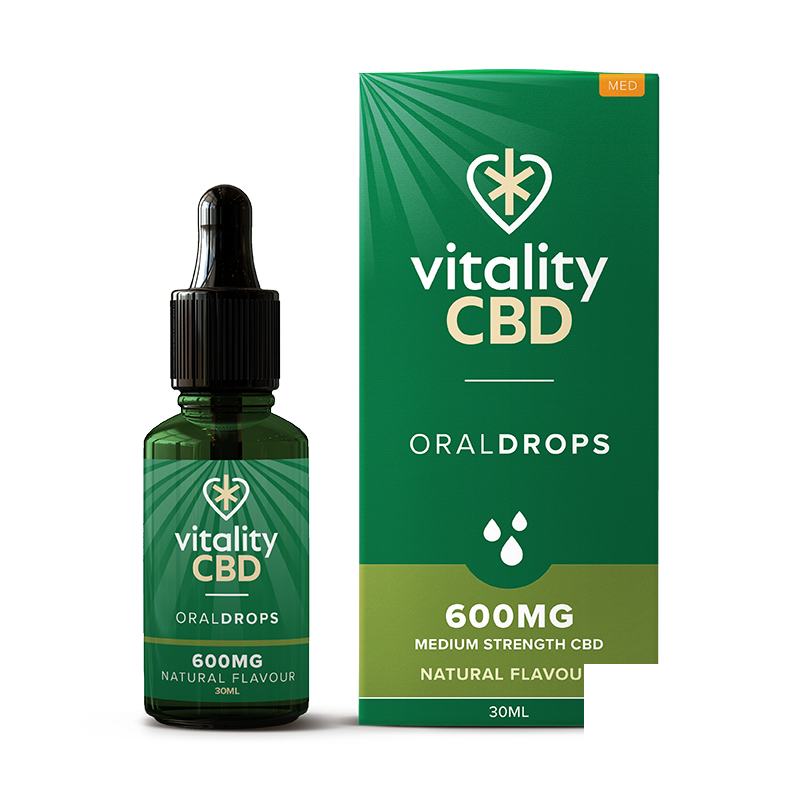Vitality CBD Natural Oral Drops 30ml - Natural 600mg CBD Vitality CBD