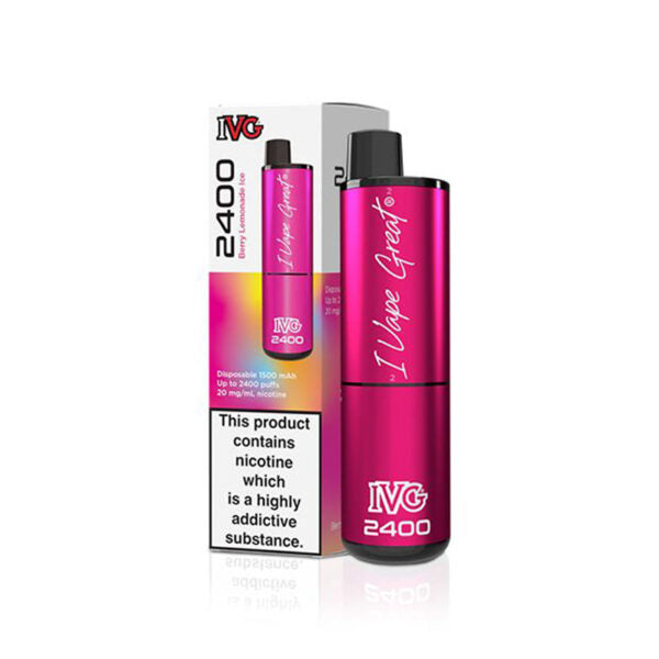 IVG 2400 Disposable Vapes Disposable IVG Berry Lemonade Ice  