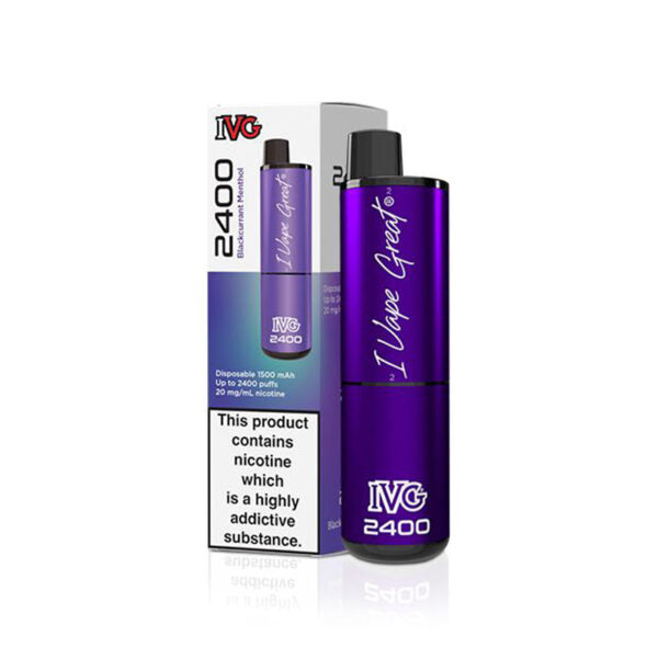 IVG 2400 Disposable Vapes - Blackcurrent Menthol Disposable IVG   