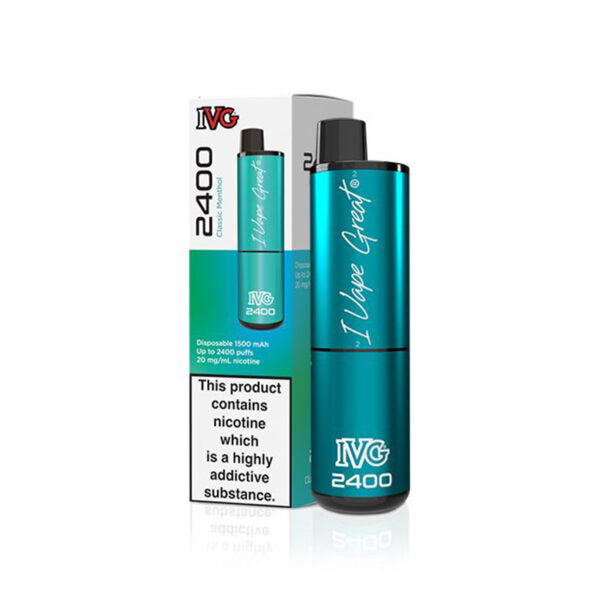 IVG 2400 Disposable Vapes - Classic Menthol Disposable IVG   