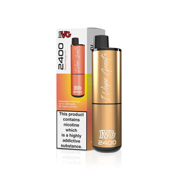 IVG 2400 Disposable Vapes - Peach Mango Ice Disposable IVG   