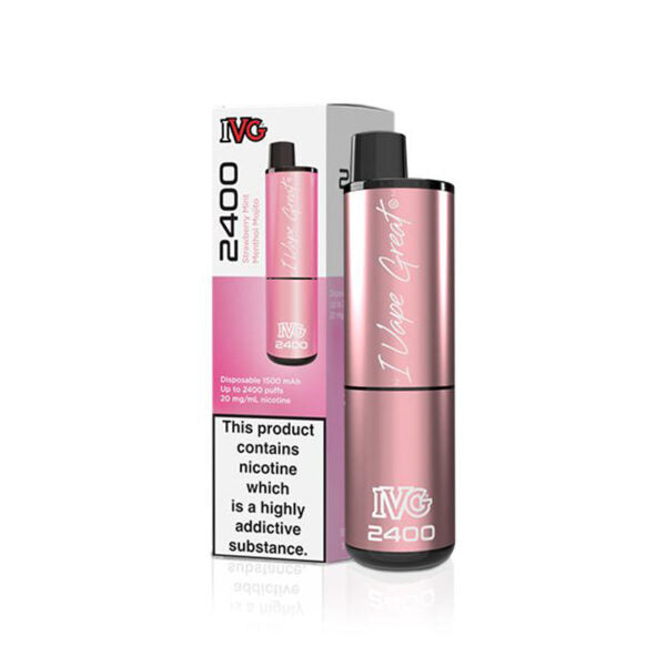 IVG 2400 Disposable Vapes - Strawberry Mint Menthol Mojito Disposable IVG   