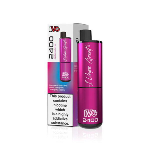 IVG 2400 Disposable Vapes - Watermelon Ice Disposable IVG   