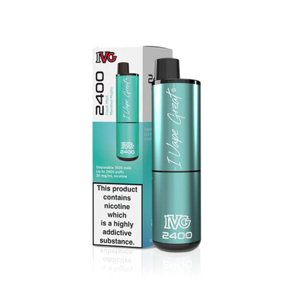 IVG 2400 Disposable Vapes - Fresh Mint Menthold Mojito Disposable IVG   