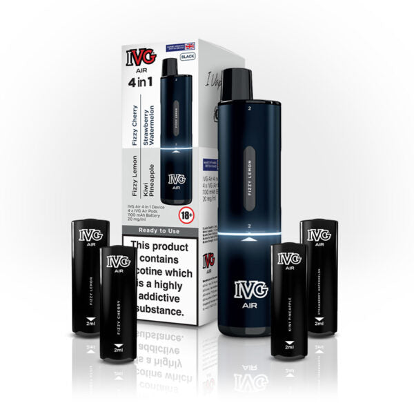 IVG Air 4 in 1 Black Edition Pod Kit Rechargeable IVG   