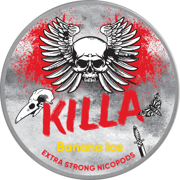 Killa Nicotine Pouches - Banana Ice 16.5 MG Nicotine Pouches Killa