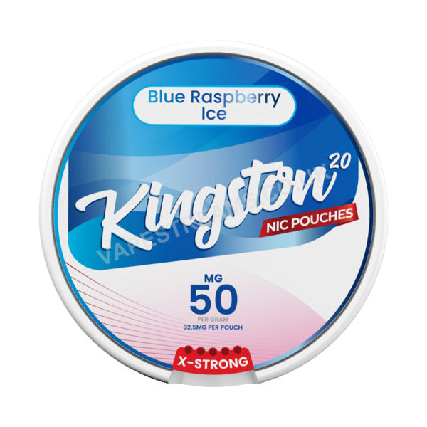 Kingston Nic Pouches Blue Raspberry Ice 50MG Nicotine Pouches Kingston