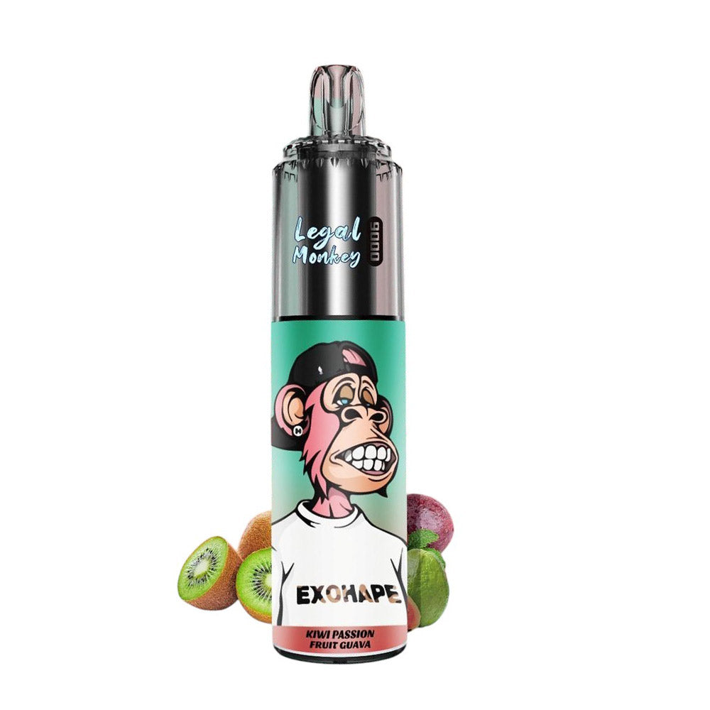 Legal Monkey 9000 - Kiwi Passion Fruit Guava Disposable Vape Legal Monkey