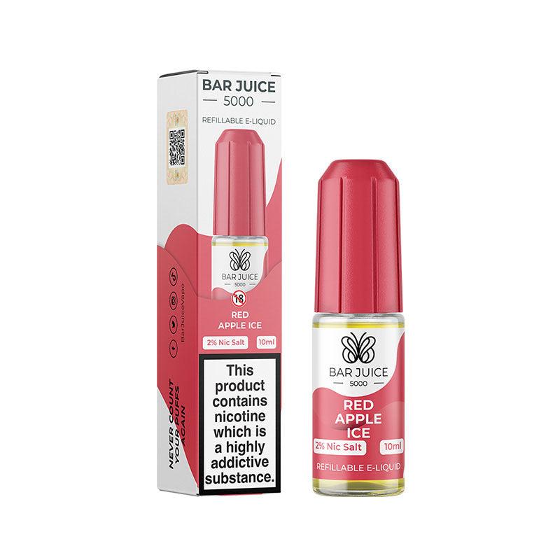 Bar Juice 5000 Red Apple Ice Nic Salt - 20mg 10ml Nic Salt Bar Juice 5000