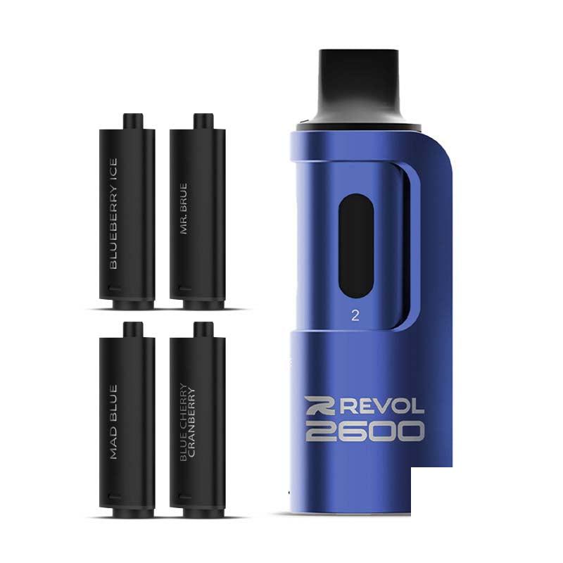 REVOL 2600 4 In 1 Pod Kit - Blue Series 20mg Pod Kits REVOL