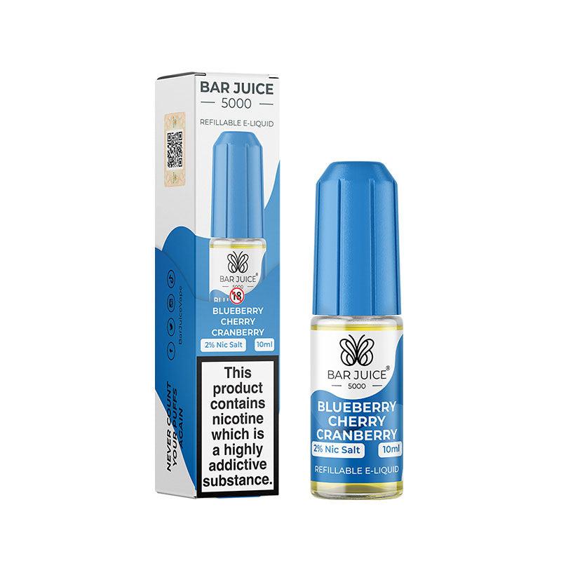 Bar Juice 5000 Blueberry Cherry Cranberry Nic Salt - 20mg 10ml Nic Salt Bar Juice 5000