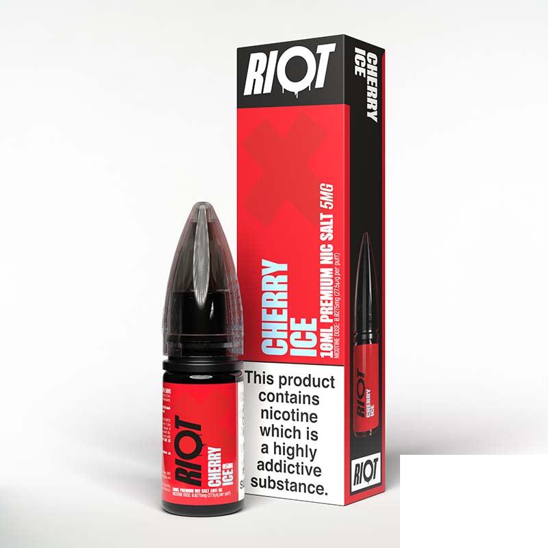 Riot X 5mg Nic Salt - Cherry Ice 5mg 10ml Nic Salt Riot E Liquid