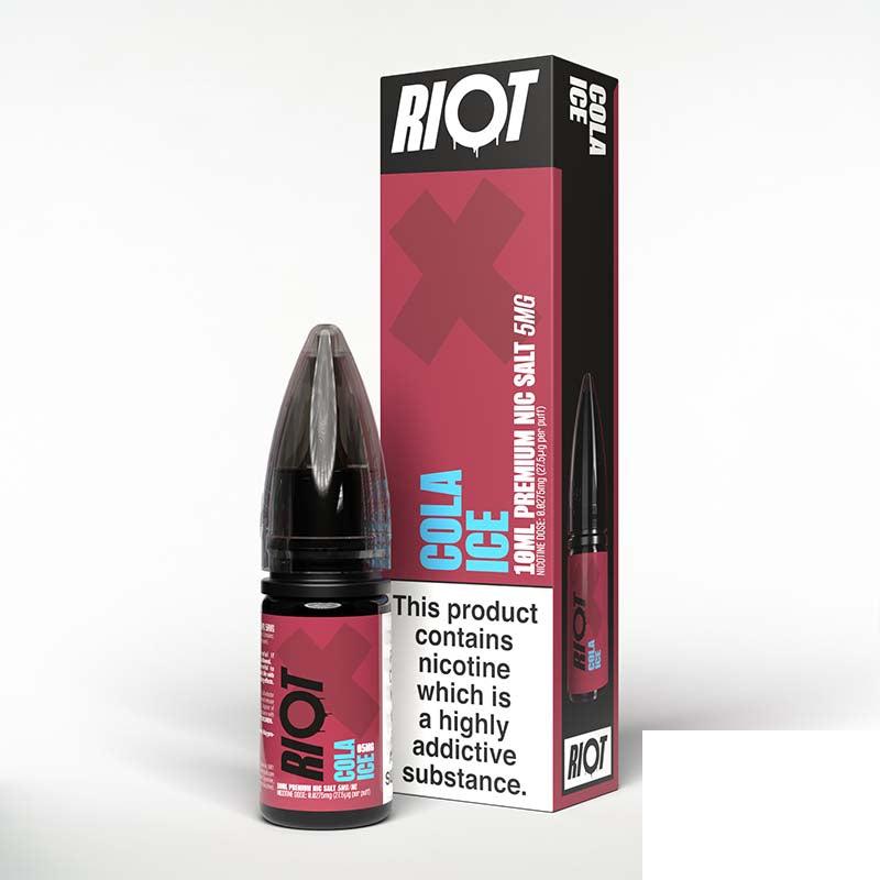 Riot X 5mg Nic Salt - Cola Ice 5mg 10ml Nic Salt Riot E Liquid