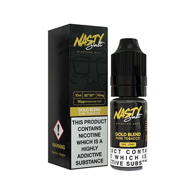 Nasty Juice Salts Gold Blend Tobacco Nic Salt - 20mg 10ml Nic Salt Nasty Juice