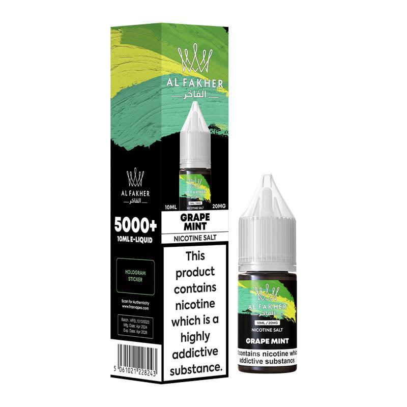 Al Fakher 5000+ 20mg Nic Salt - Grape Mint 20mg 10ml Nic Salt Al Fakher