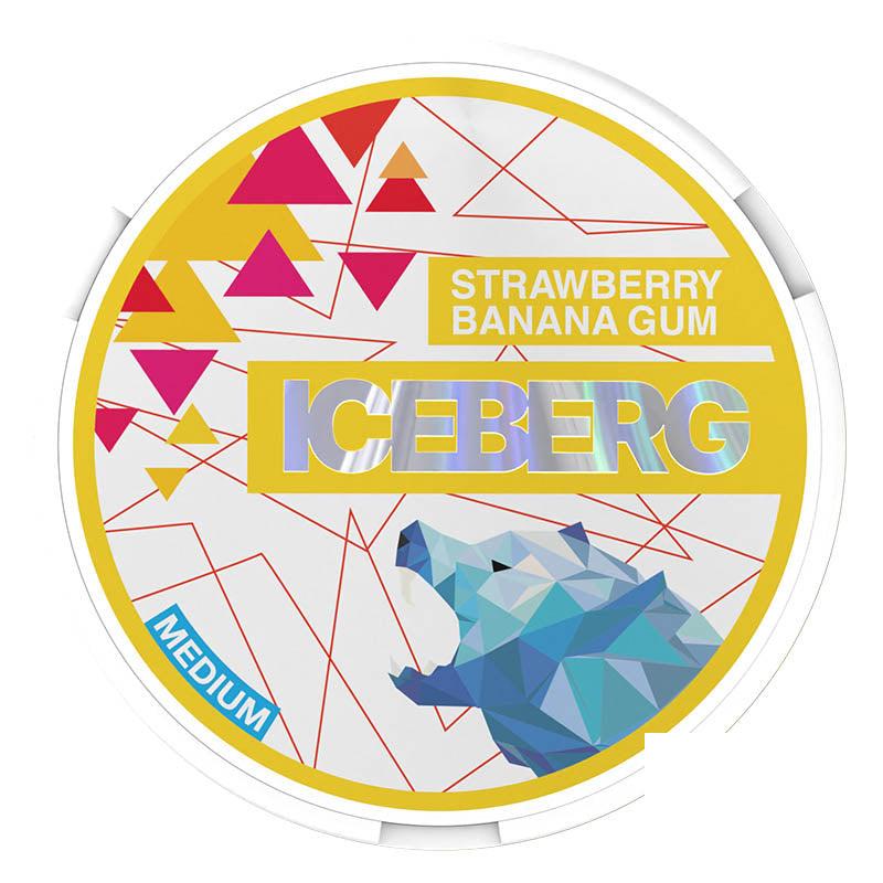 Iceberg Medium 20mg Nicotine Pouches - Strawberry Banana Gum 20mg Nicotine Pouches Iceberg