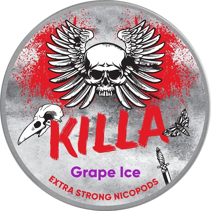 Killa Nicotine Pouches - Grape Ice 16.5 MG Nicotine Pouches Killa