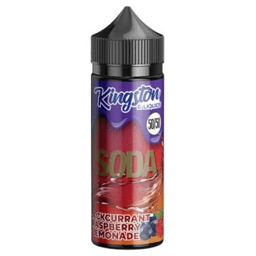 Kingston 50/50 Soda 120ML Shortfill - Blackcurrant Raspberry Lemonade E-Liquid Kingston