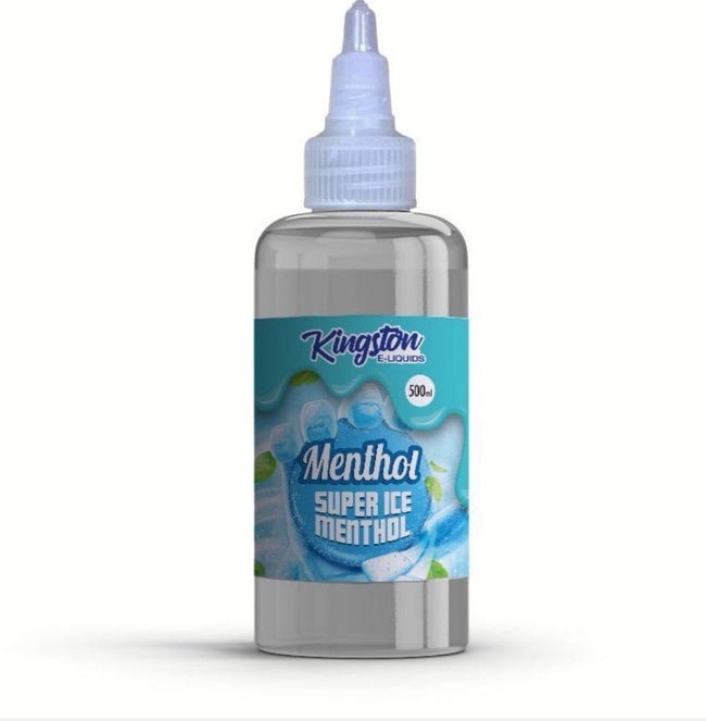 Kingston E-liquids Menthol 500ml Shortfill - Super Ice Menthol E-Liquid Kingston