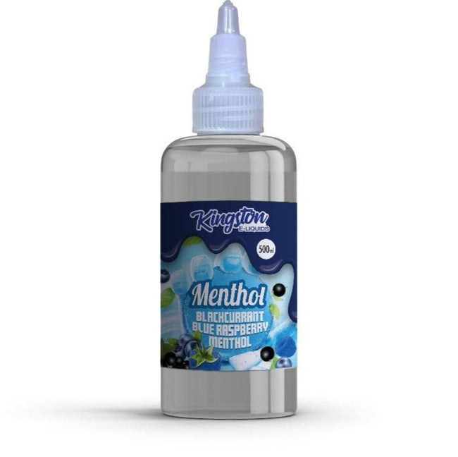 Kingston E-liquids Menthol 500ml Shortfill - Blackcurrant Blue Rasberry Menthol E-Liquid Kingston