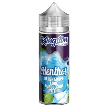 Kingston Menthol 120ML Shortfill - Black Grape Lime Bubblegum Menthol E-Liquid Kingston Black Grape Lime Bubblegum Menthol