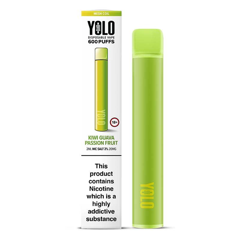 YOLO M600 Disposable Vape - Kiwi Guava Passionfruit 20mg Disposable Vape YOLO