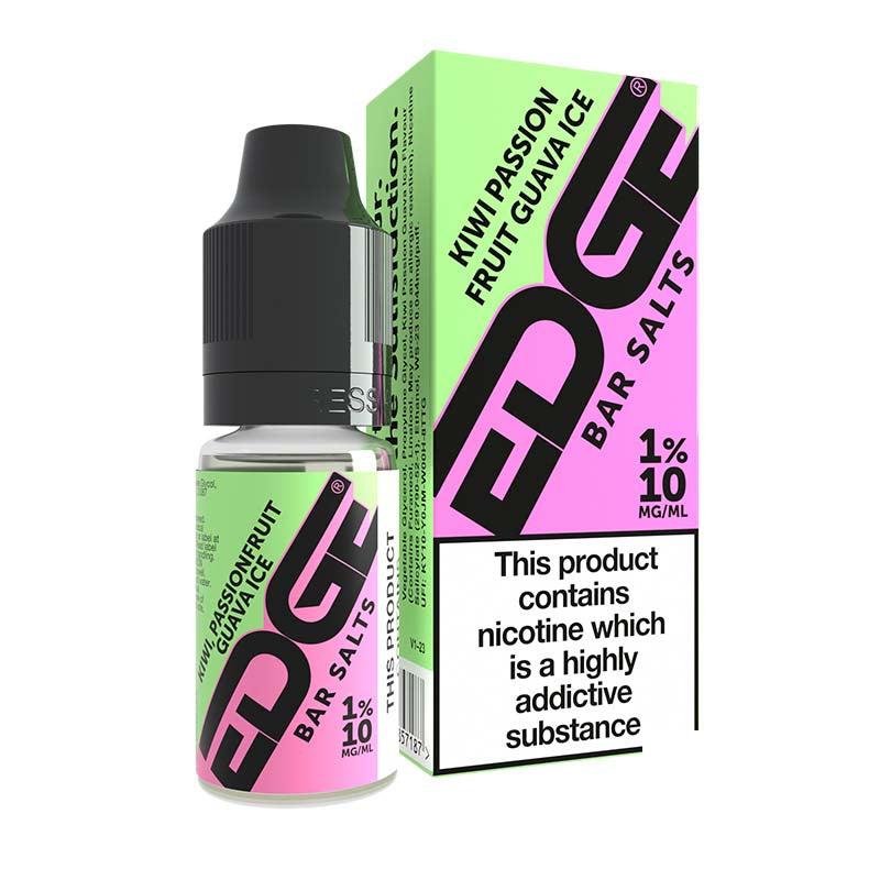 Edge Bar Salts Kiwi Passion Guava Ice Nic Salts - 15mg 10ml Nic Salt Edge