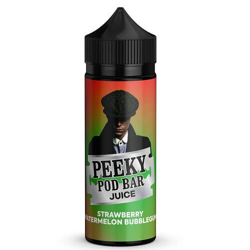 Peeky Blenders Pod Bar Juice Shortfill 100ml - Strawberry Watermelon Bubblegum E-Liquid Peeky Blenders