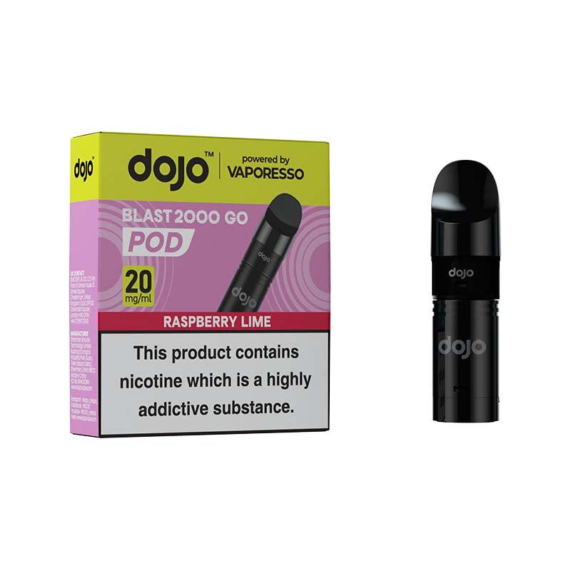 Vaporesso Dojo Blast 2000 Go Prefilled Pod - Raspberry Lime 20mg Vape Pods Vaporesso