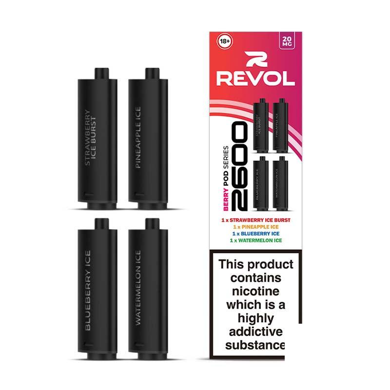 REVOL 2600 4 In 1 Prefilled Pods - Berry Series 20mg Vape Pods REVOL