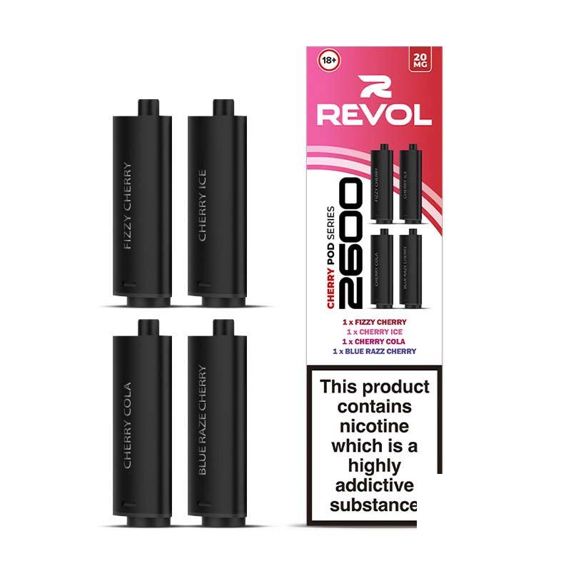 REVOL 2600 4 In 1 Prefilled Pods - Cherry Series 20mg Vape Pods REVOL