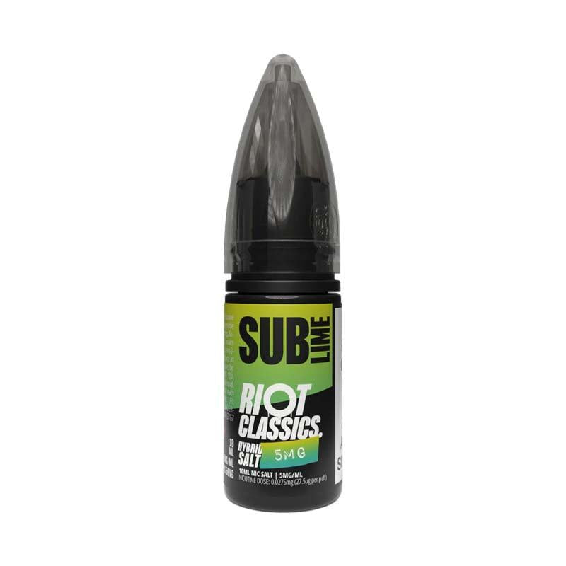 Riot Squad Sub-Lime Hybrid Nic Salt - 10mg 10ml Nic Salt Riot E Liquid