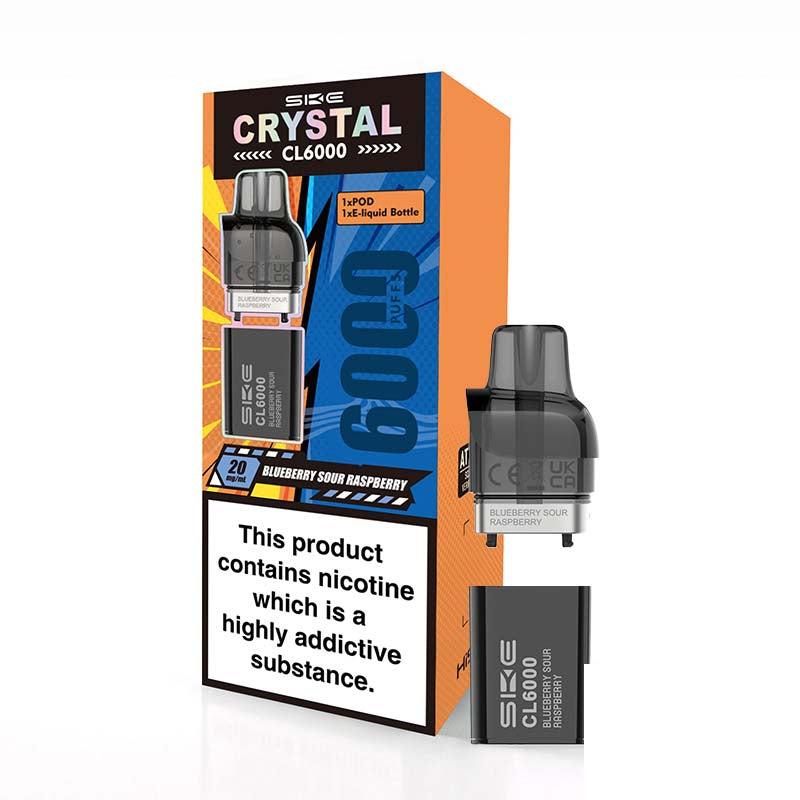 SKE Crystal CL6000 Prefilled Pods - Blueberry Sour Rasperry 20mg Vape Pods SKE Crystal