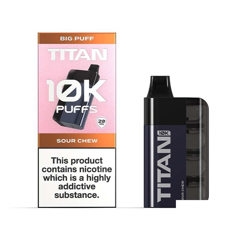Titan 10K Legal Big Puff Vape Device - Sour Chew 20mg Legal Big Puff Device Titan