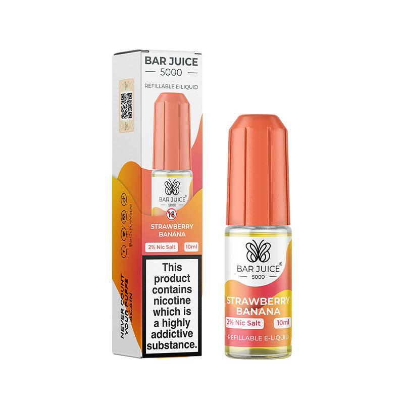 Bar Juice 5000 Strawberry Banana Nic Salt - 20mg 10ml Nic Salt Bar Juice 5000