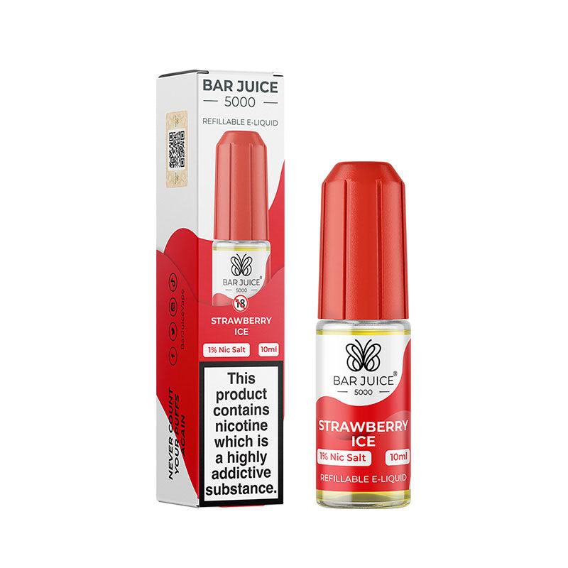 Bar Juice 5000 Strawberry Ice Nic Salt - 10mg 10ml Nic Salt Bar Juice 5000